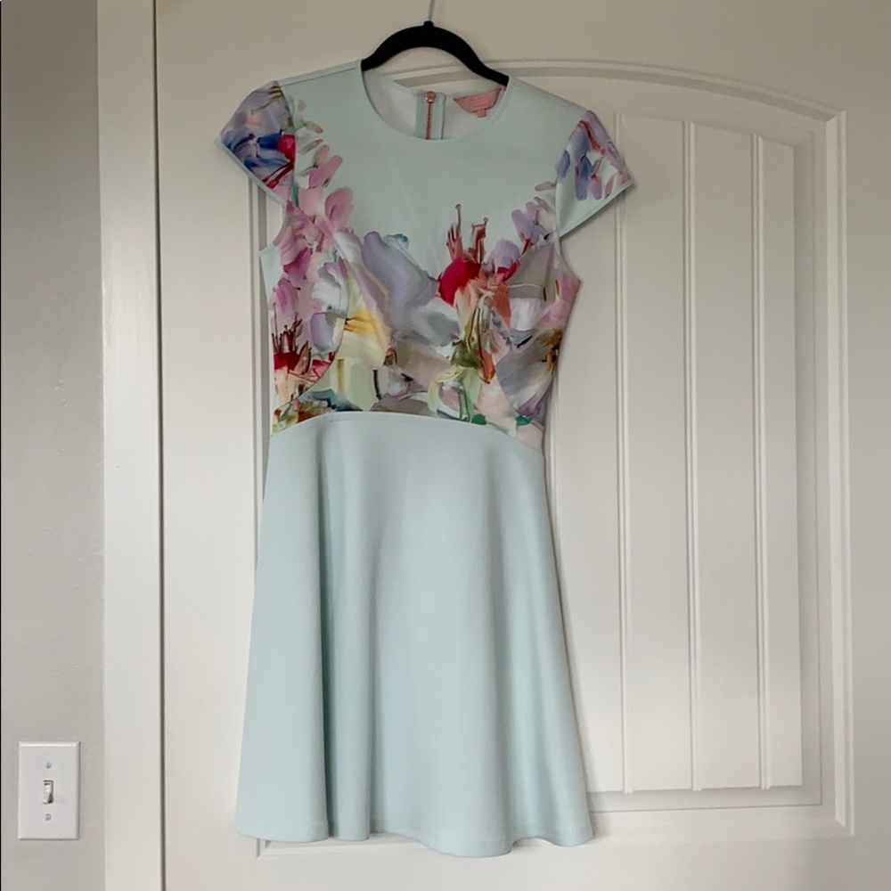 Ted baker mint Flare dress